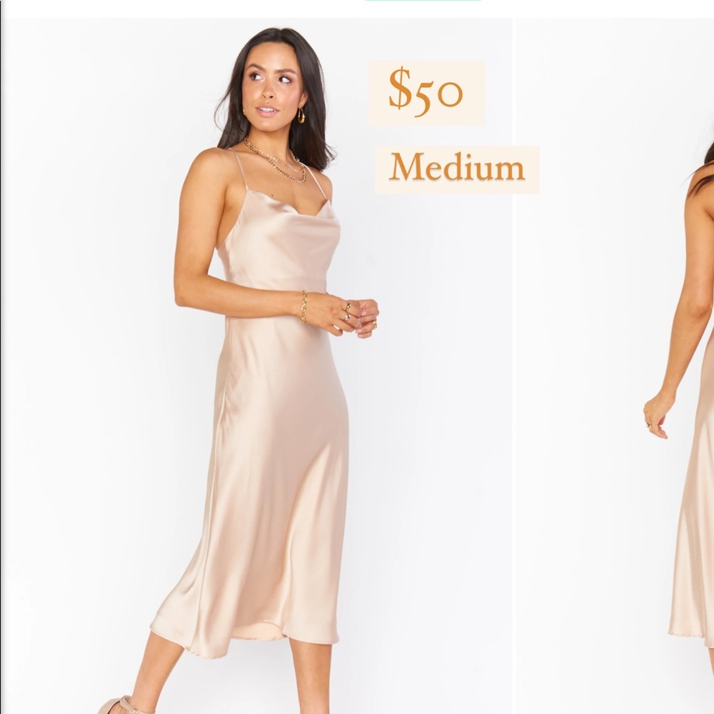 ShowMeYourMumu MIDI Champagne dress